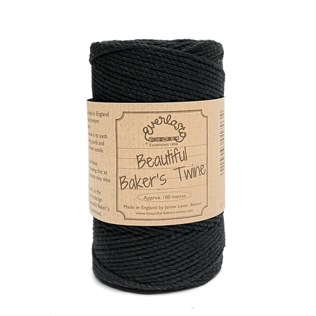 Cotton Twine - Black by eco-craft - made in the UK