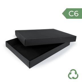 C6 Gift Box & Lid - 165x120x20mm - Black by eco-craft - made in the UK