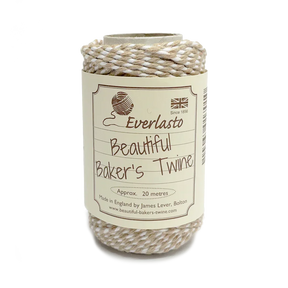 20m Bakers Twine - Blonde / White by eco-craft - made in the UK