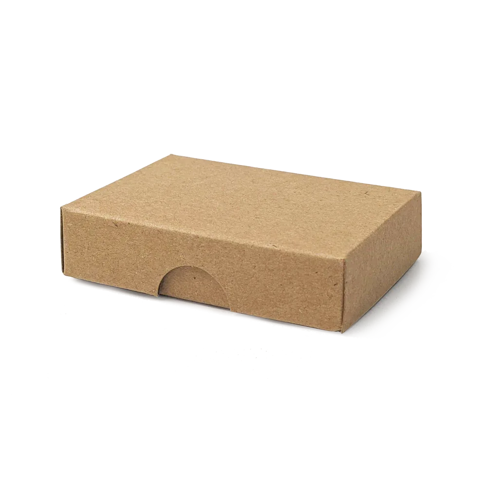 50x70x17mm Box & Lid - Hairy Manilla by eco-craft - made in the UK