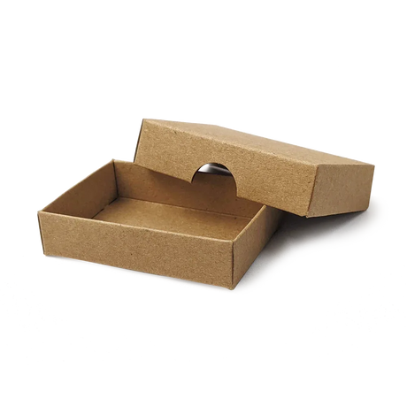 50x70x17mm Box & Lid - Hairy Manilla by eco-craft - made in the UK