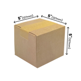 127 x 127 x 127mm corrugated Postal Box x 25 by eco-craft - made in the UK