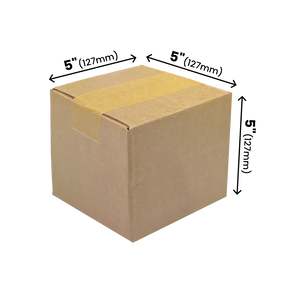 127 x 127 x 127mm corrugated Postal Box x 25 by eco-craft - made in the UK