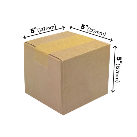 127 x 127 x 127mm corrugated Postal Box x 25 by eco-craft - made in the UK