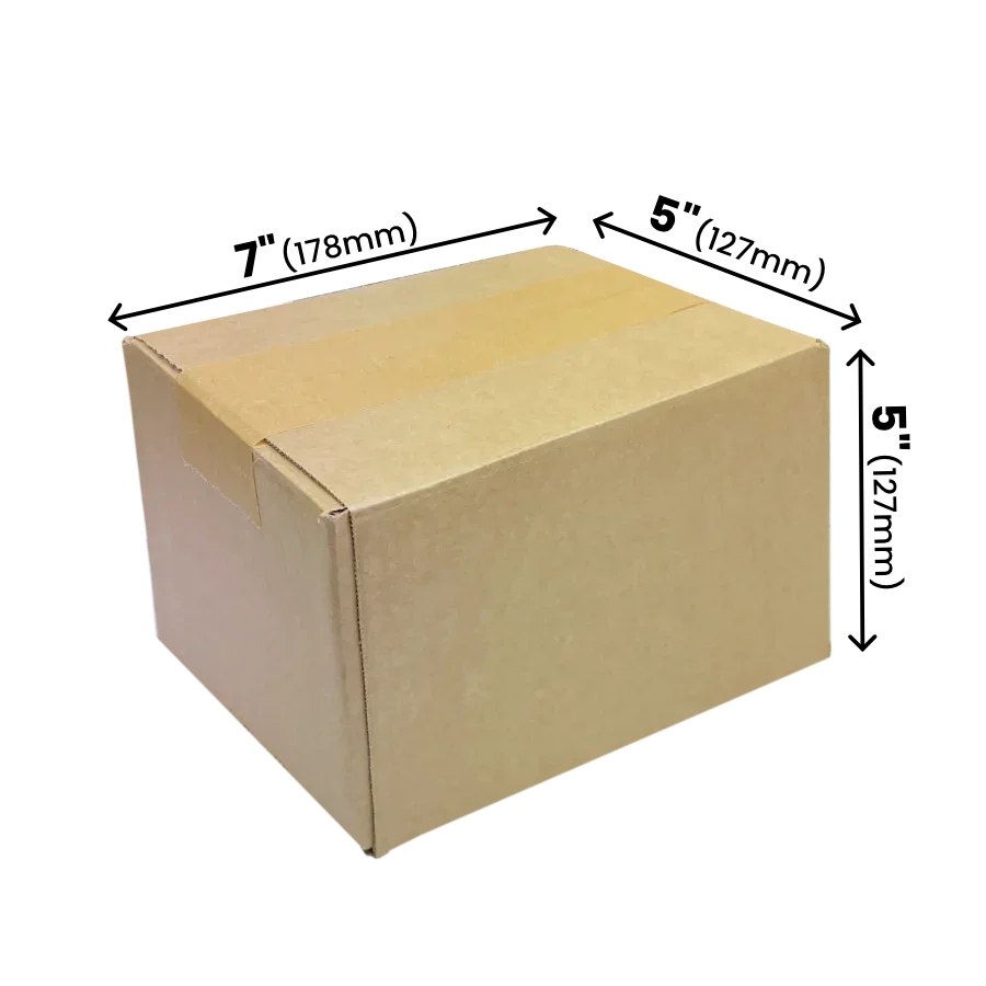 178 x 127 x 127mm corrugated Postal Box x 25 by eco-craft - made in the UK