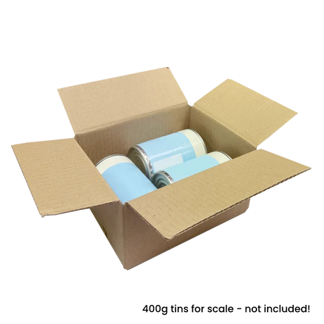 203 x 152 x 102mm corrugated Postal Box x 25 by eco-craft - made in the UK