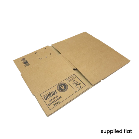 203 x 152 x 102mm corrugated Postal Box x 25 by eco-craft - made in the UK
