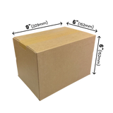 229 x 152 x 152mm corrugated Postal Box x 25 by eco-craft - made in the UK