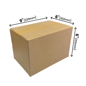 229 x 152 x 152mm corrugated Postal Box x 25 by eco-craft - made in the UK