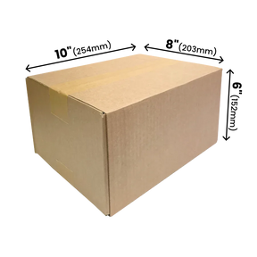 254 x 203 x 152mm corrugated Postal Box x 25 by eco-craft - made in the UK