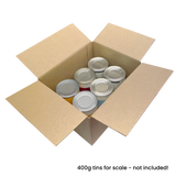 254 x 203 x 152mm corrugated Postal Box x 25 by eco-craft - made in the UK