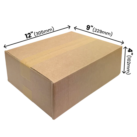 305 x 229 x 102mm corrugated Postal Box x 25 by eco-craft - made in the UK