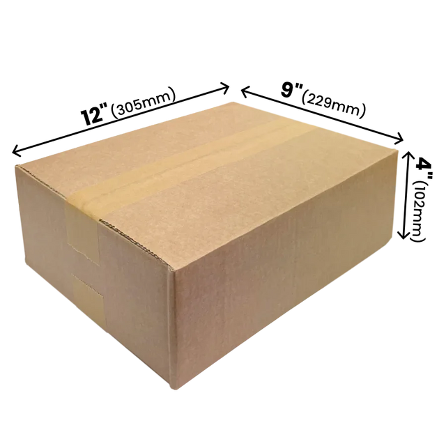 305 x 229 x 102mm corrugated Postal Box x 25 by eco-craft - made in the UK