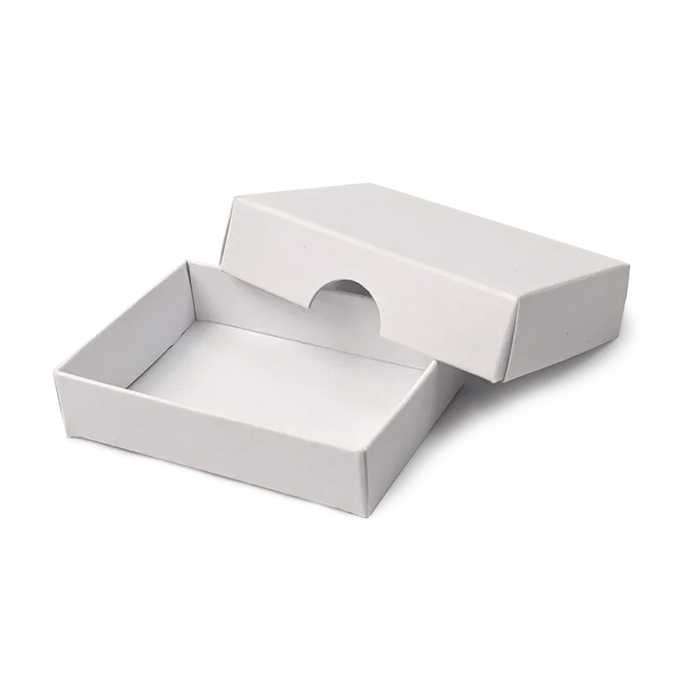 50x70x17mm Box & Lid - white by eco-craft - made in the UK