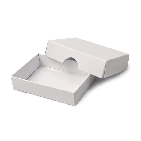 50x70x17mm Box & Lid - white by eco-craft - made in the UK