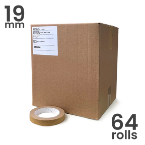 Wholesale Box Self Adhesive Paper Tape (19mm wide x 64 rolls) by eco-craft - made in the UK