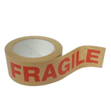 Self Adhesive Paper Kraft Brown Fragile Tape (50mm) by eco-craft - made in the UK