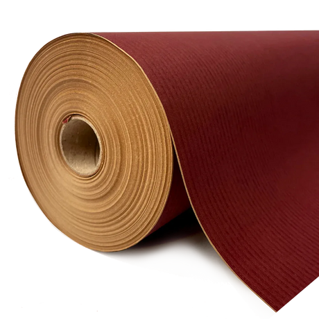 500mm x 120m Burgundy Paper Roll by eco-craft - made in the UK