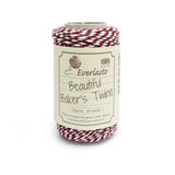 20m Bakers Twine - Burgundy / White by eco-craft - made in the UK