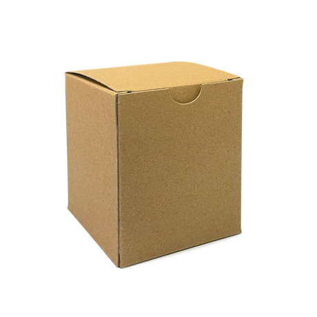 Small Tuck-End Candle Box - 67x67x87mm - Hairy Manilla (400g) by eco-craft - made in the UK