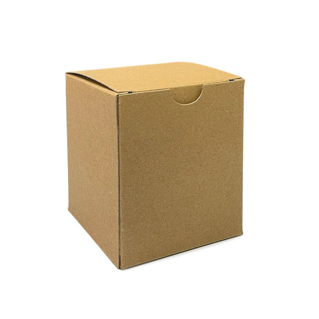 Small Tuck-End Candle Box - 67x67x87mm - Hairy Manilla (400g) by eco-craft - made in the UK