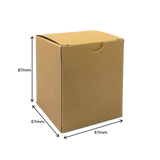 Small Tuck-End Candle Box - 67x67x87mm - Hairy Manilla (400g) by eco-craft - made in the UK