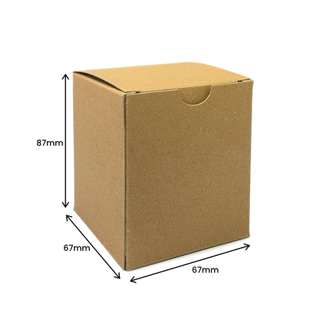 Small Tuck-End Candle Box - 67x67x87mm - Hairy Manilla (400g) by eco-craft - made in the UK