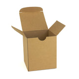 Medium Tuck-End Candle Box - 80x80x95mm - Hairy Manilla (400g) by eco-craft - made in the UK