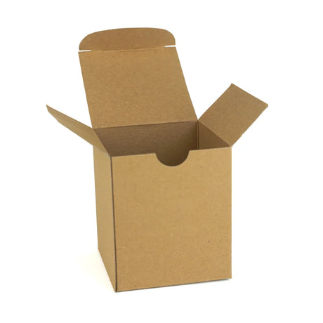 Medium Tuck-End Candle Box - 80x80x95mm - Hairy Manilla (400g) by eco-craft - made in the UK