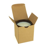 Medium Tuck-End Candle Box - 80x80x95mm - Hairy Manilla (400g) by eco-craft - made in the UK