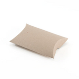 Mini Pillow Box - 85 x 74 x 20mm - Hairy Manilla by eco-craft - made in the UK