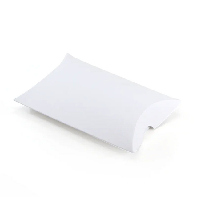 Small Pillow Box - 100 x 85 x 25mm - White by eco-craft - made in the UK