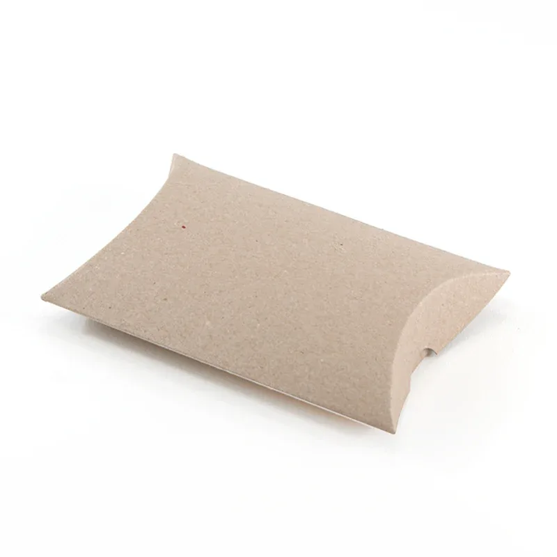 Small Pillow Box - 100 x 85 x 25mm - Hairy Manilla by eco-craft - made in the UK