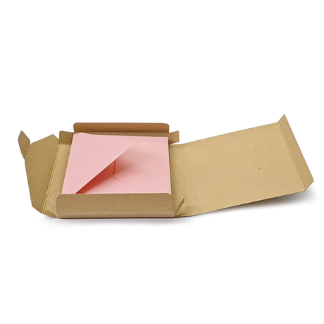 C6 No-Glue Locking Box - Hairy Manilla (400g) by eco-craft - made in the UK