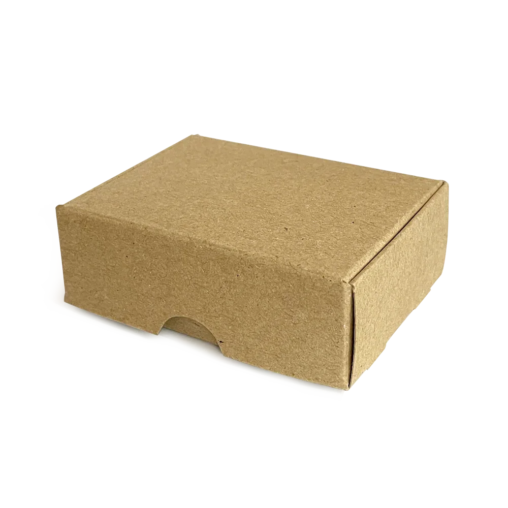 Small No-Glue Soap Box - 74x51x25mm - Hairy Manilla by eco-craft - made in the UK