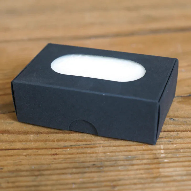 89x59x29mm Soap / Business Card Box With Viewing Window 10Pk-Black by eco-craft - made in the UK