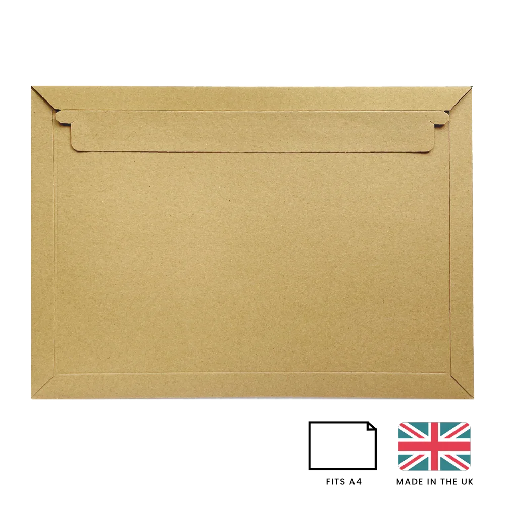 C4 Board Mailing Envelope (Kraft Brown) by eco-craft - made in the UK
