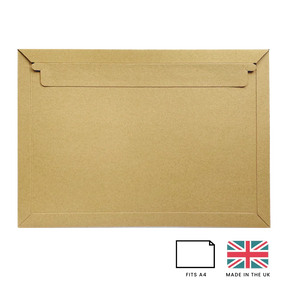 C4 Board Mailing Envelope (Kraft Brown) by eco-craft - made in the UK