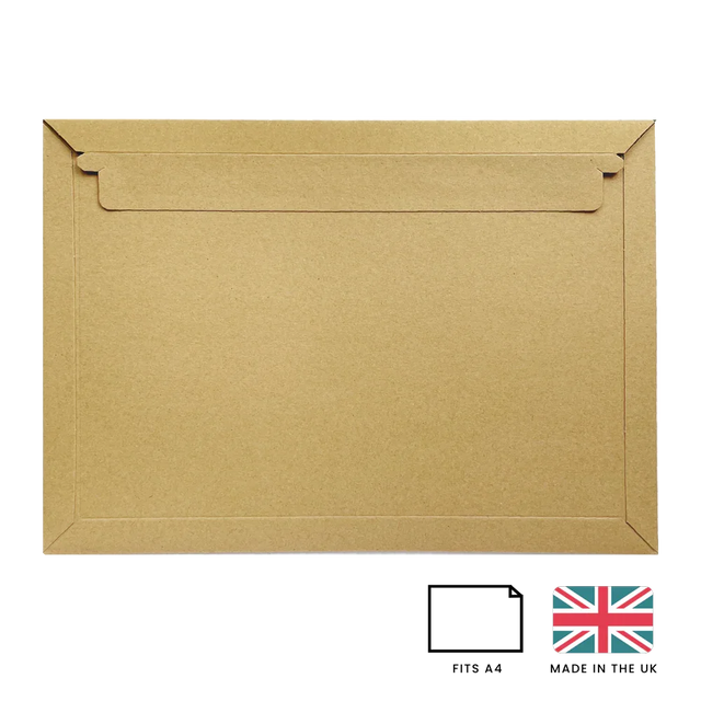 C4 Board Mailing Envelope (Kraft Brown) by eco-craft - made in the UK