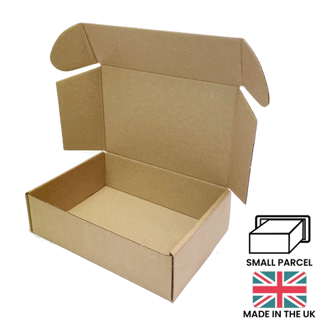 160x110x50mm (C6) Small Parcel Postal Box - Brown by eco-craft - made in the UK
