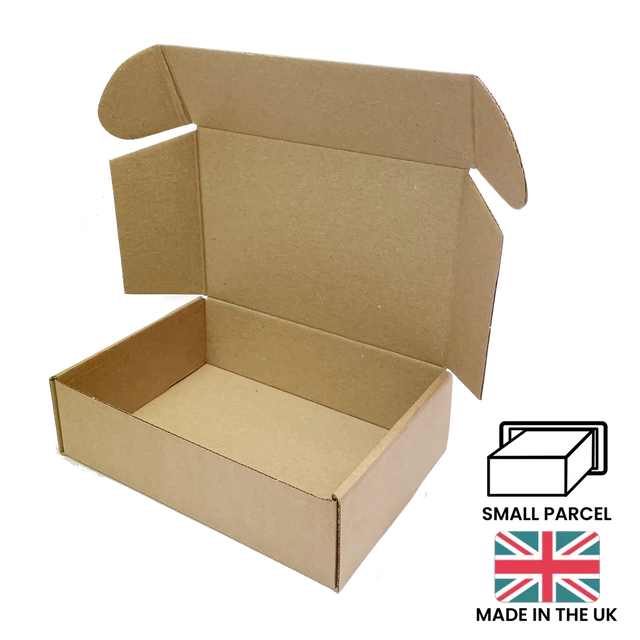 160x110x50mm (C6) Small Parcel Postal Box - Brown by eco-craft - made in the UK
