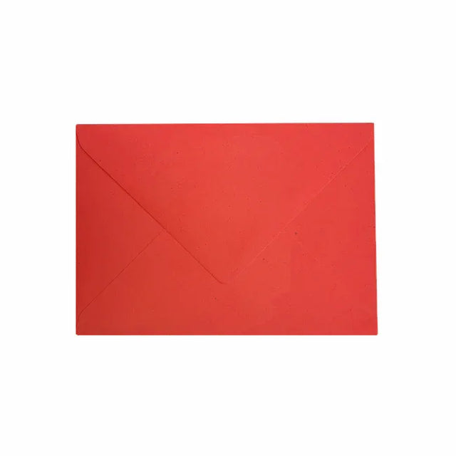 C6 Recycled Envelope Festive 80gsm Red by eco-craft - made in the UK