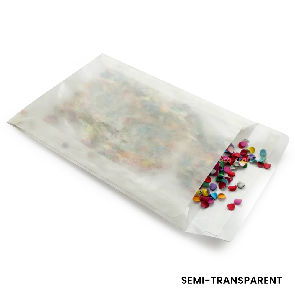 114x162mm (C6) Peel & Seal Glassine Envelope by eco-craft - made in the UK