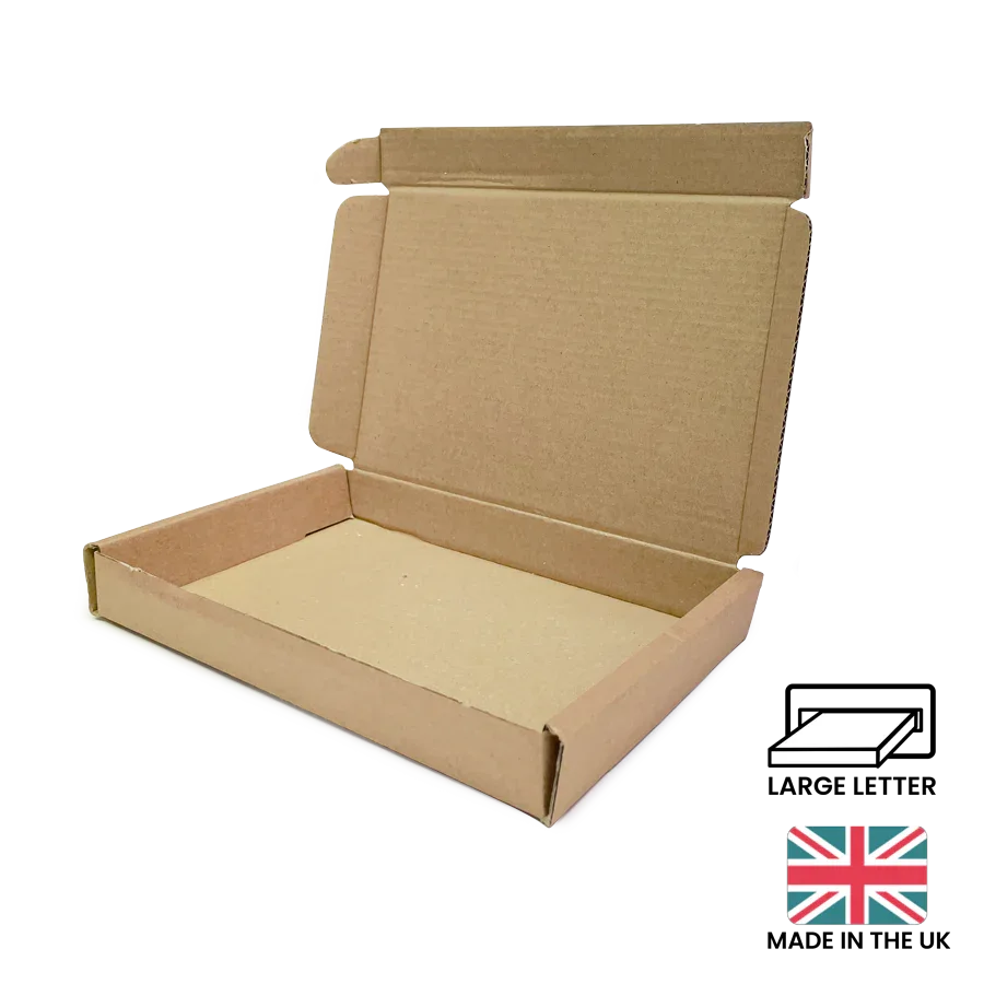 160x110x22mm (C6) PIP Large Letter Postal Box - Brown by eco-craft - made in the UK