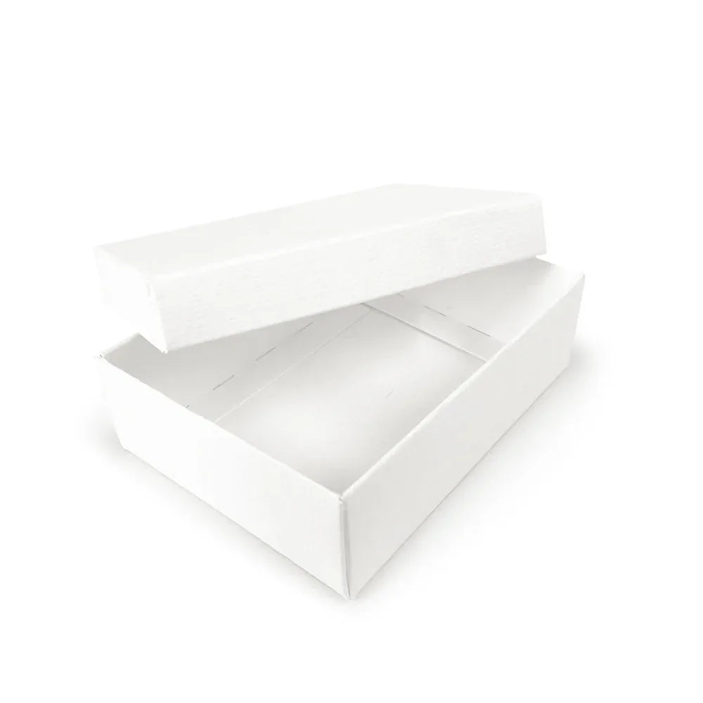 C7 Deep Gift Box & Lid - 120x85x38mm - Felt White by eco-craft - made in the UK
