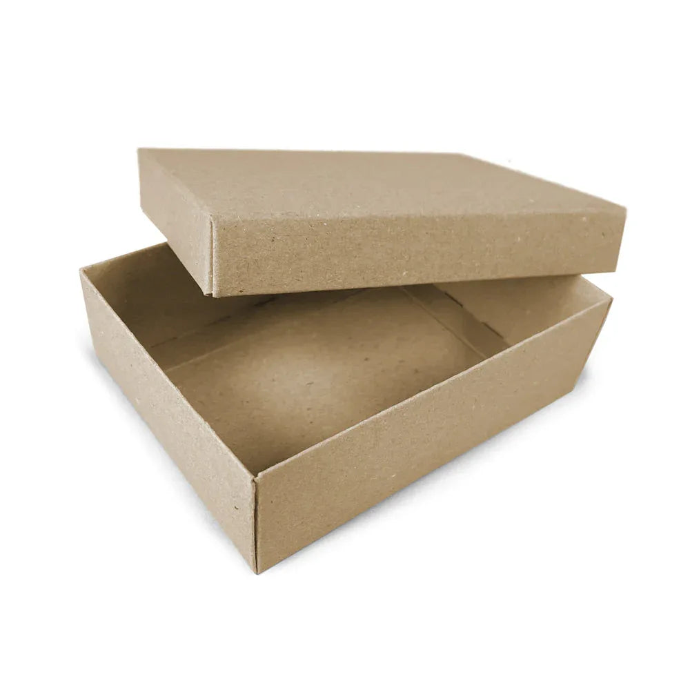 C7 Deep Gift Box & Lid - 120x85x38mm - Hairy Manilla (Kraft Brown) by eco-craft - made in the UK
