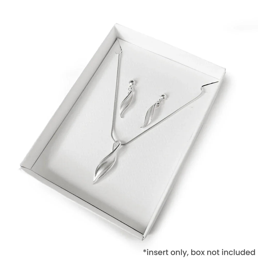 Earring & Necklace Multi-function Insert for C7 box - FeltWhite by eco-craft - made in the UK