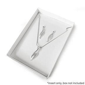 Earring & Necklace Multi-function Insert for C7 box - FeltWhite by eco-craft - made in the UK