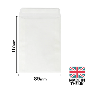 89x117mm (C7) Peel & Seal Glassine Envelope by eco-craft - made in the UK