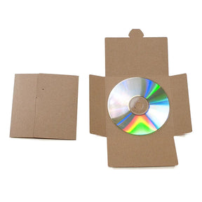 No Glue CD Sleeve - Hairy Manilla by eco-craft - made in the UK